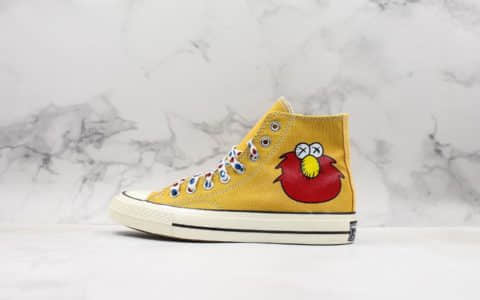 匡威Sesame Street x Converse Chuck Taylor All Star 1970 HI芝麻街联名十周年鞋限定手绘涂鸦高帮帆布鞋 货号：162054C