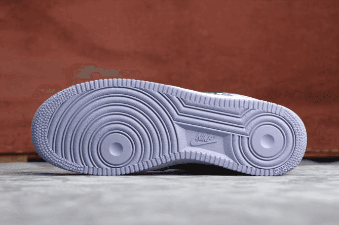 Nike Air Force 1 Have A Nike Day淡紫黑外星人 耐克真标带半码空军一号全掌air sole气垫网布透气货号:BQ8273-400