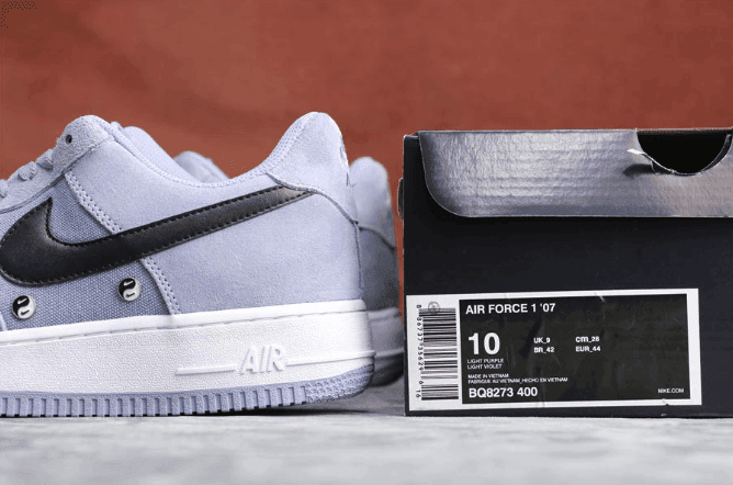 Nike Air Force 1 Have A Nike Day淡紫黑外星人 耐克真标带半码空军一号全掌air sole气垫网布透气货号:BQ8273-400