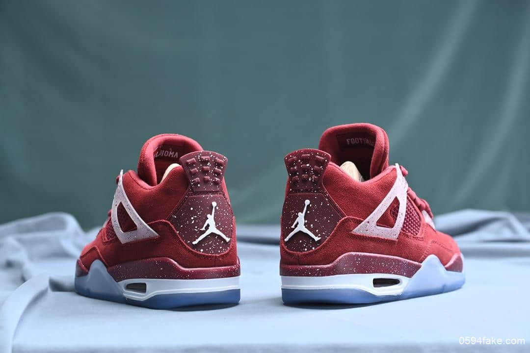 耐克Air Jordan 4 Retro Oklahoma Sooners PE乔丹4代纯原版本原楦原档案开发还原ZP所有细节进口高丝麂皮鞋面支持实战篮球鞋 货号：AJ4-1032076