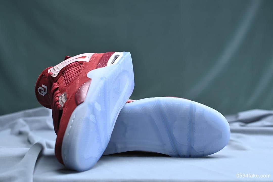耐克Air Jordan 4 Retro Oklahoma Sooners PE乔丹4代纯原版本原楦原档案开发还原ZP所有细节进口高丝麂皮鞋面支持实战篮球鞋 货号：AJ4-1032076