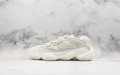阿迪达斯Adidas Yeezy 500 “Bone White”骨白OG纯原带半码 复古老爹鞋 进口皮料原厂阵线 货号：FV3573