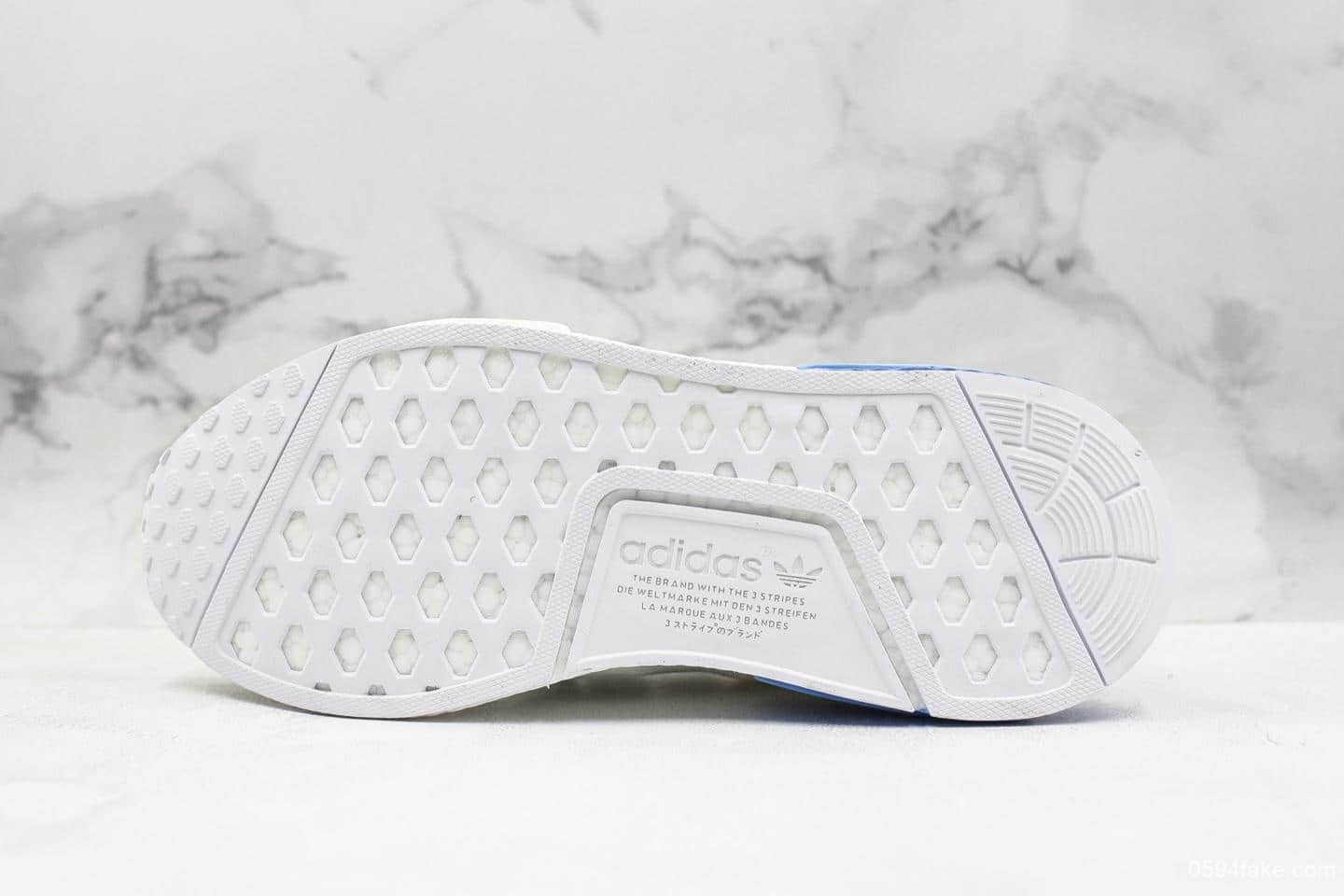 阿迪达斯Adidas Boost NMD经典系列公司级版本弹力针织面原厂巴斯夫爆米花大底跑步鞋 货号:EE6677