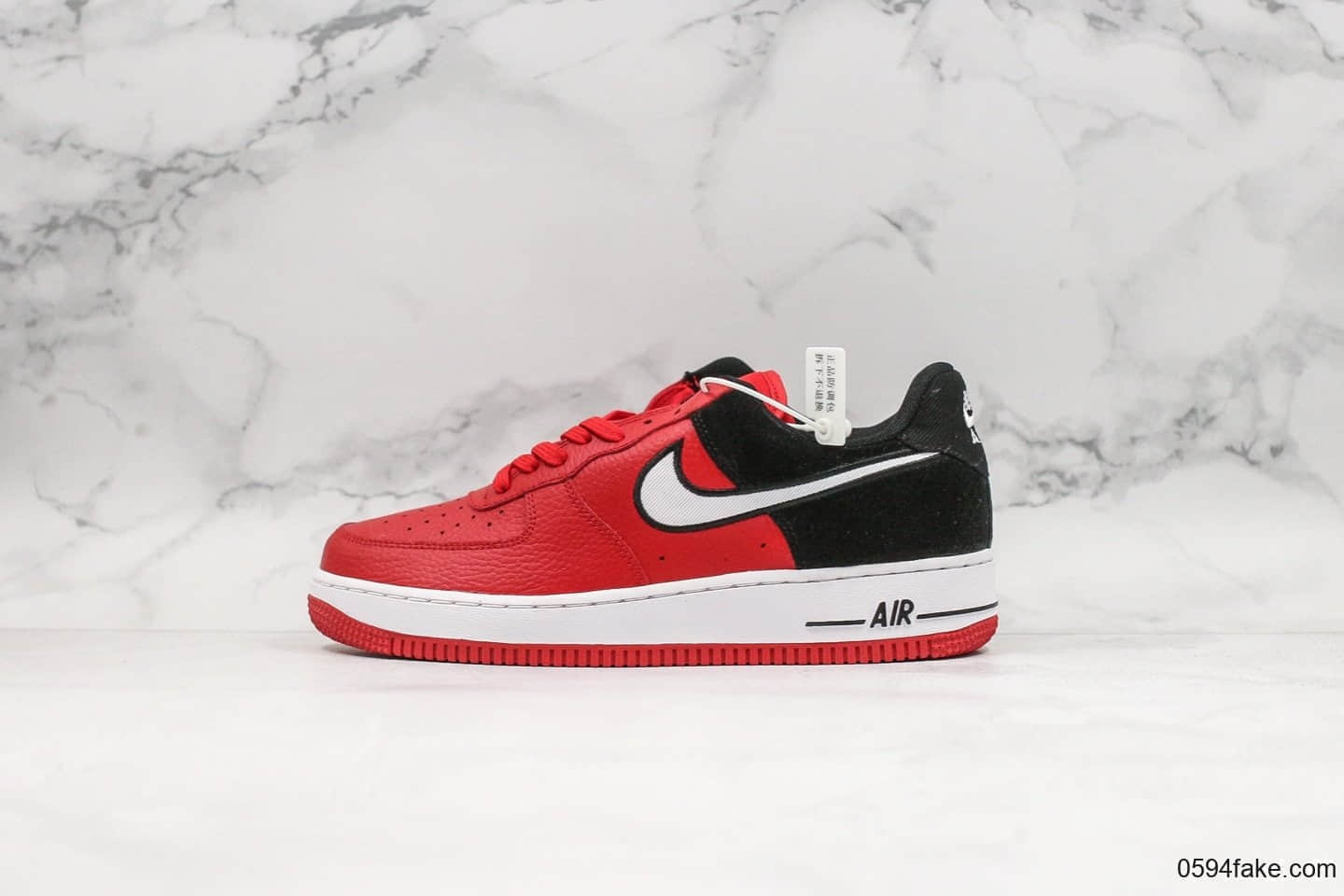 耐克Nike Air Force 1 '07 LV8 1“Mystic Red”海外限定配色红黑公司级原楦开发原装硬质牛剖层移模革 货号:AO2439-600