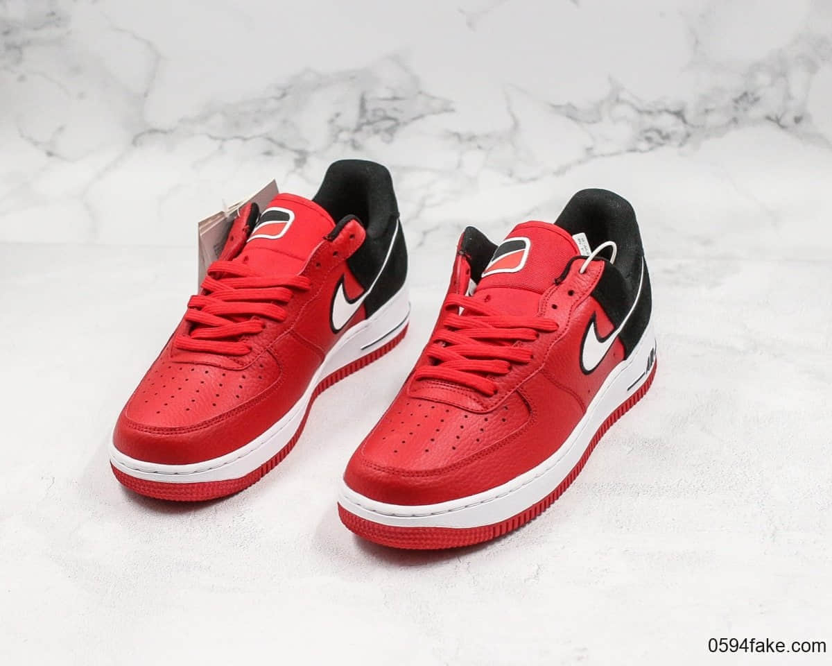 耐克Nike Air Force 1 '07 LV8 1“Mystic Red”海外限定配色红黑公司级原楦开发原装硬质牛剖层移模革 货号:AO2439-600