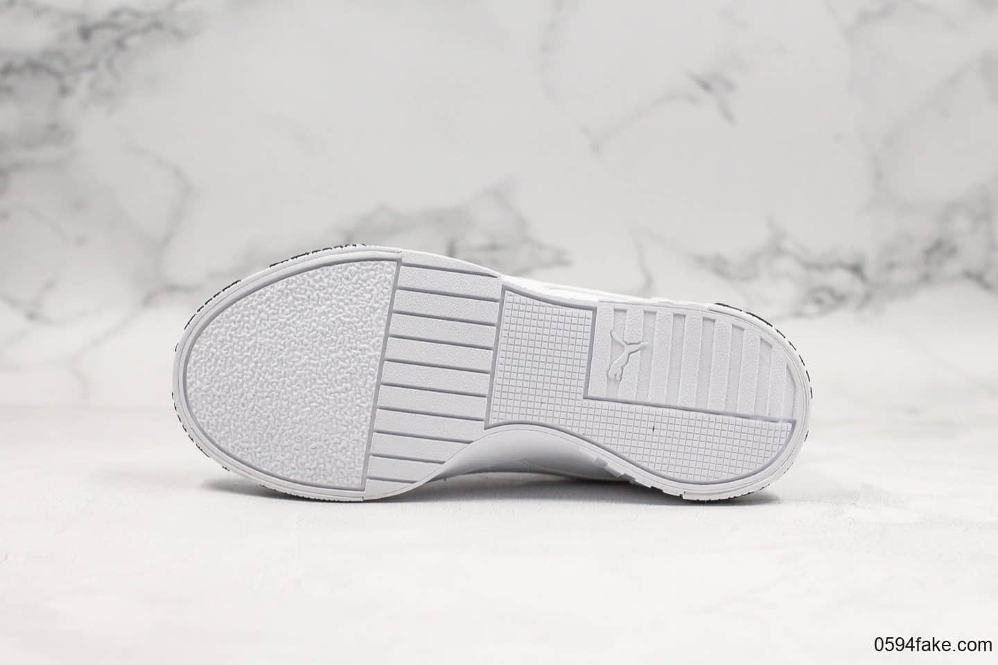 彪马Puma Cali Wins三明治厚底松糕鞋复古板鞋黑白公司级进口皮料原盒原标 货号:370811-01