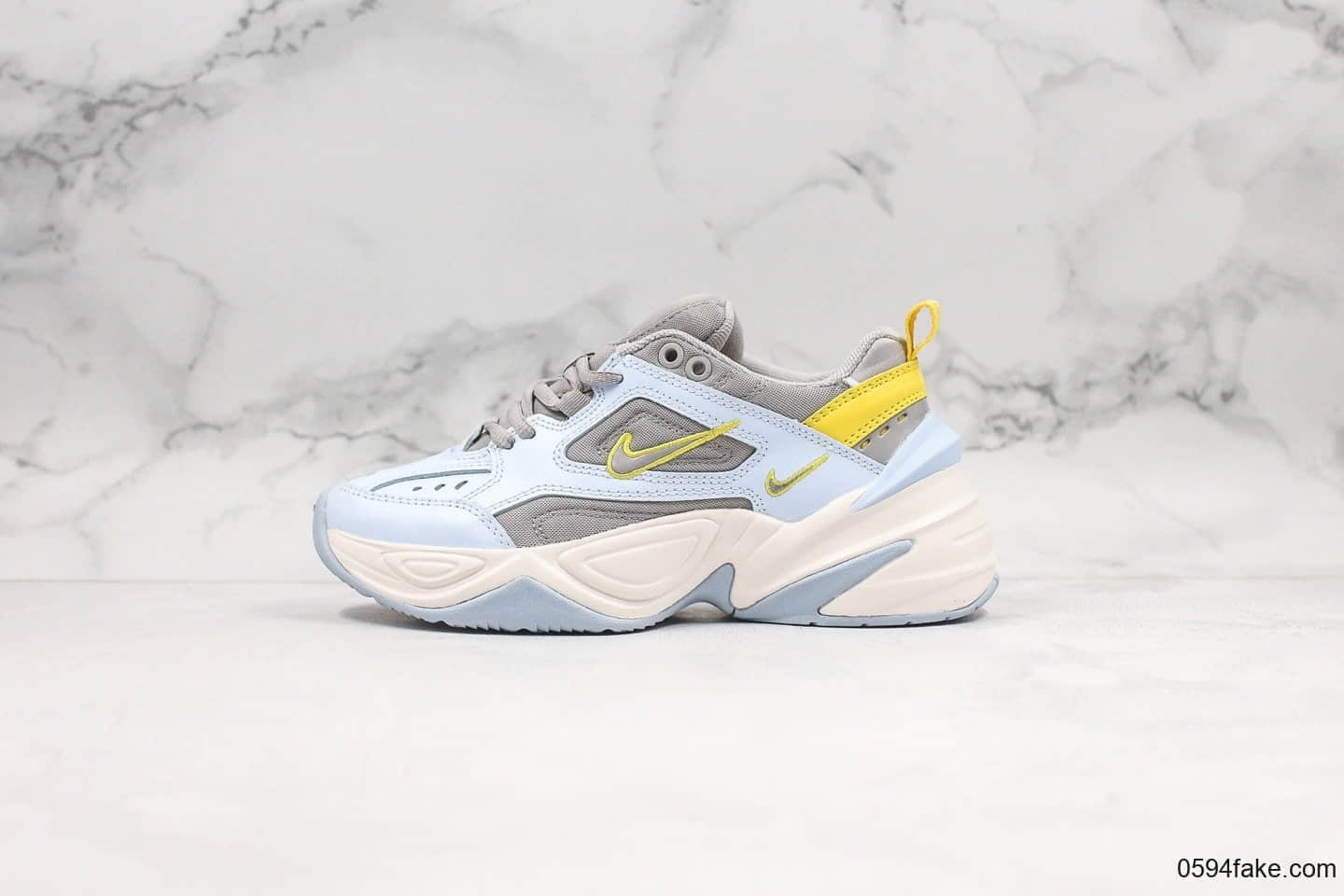 耐克Nike M2K Tekno 'Pink Foam纯原版本灰浅蓝m2k老爹鞋青岛原厂发泡技术愿档案数据开发 货号:AO3108-403