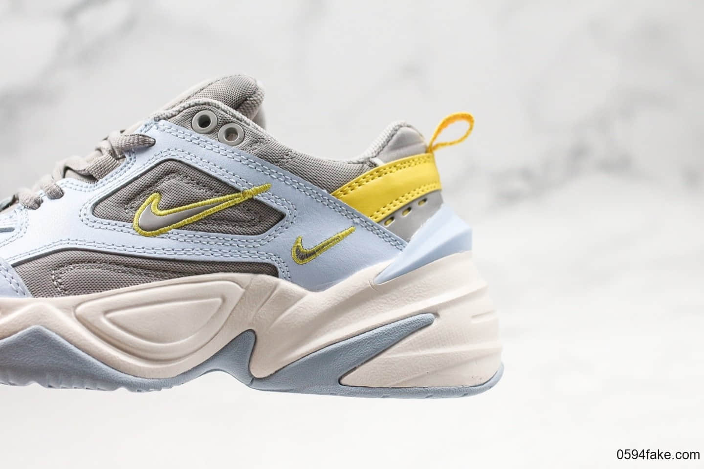 耐克Nike M2K Tekno 'Pink Foam纯原版本灰浅蓝m2k老爹鞋青岛原厂发泡技术愿档案数据开发 货号:AO3108-403