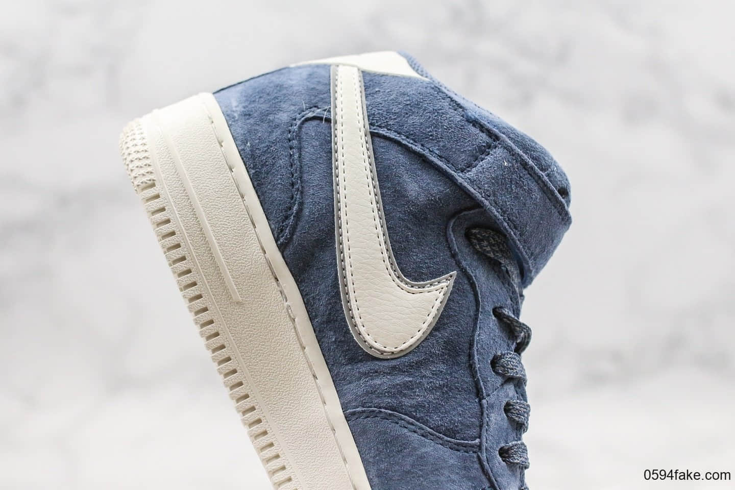 耐克Nike Air Force 1 Mid 07纯原版本3M反光空军一号深蓝色内置全掌气垫原鞋开模一比一打造 货号:AA1118-007