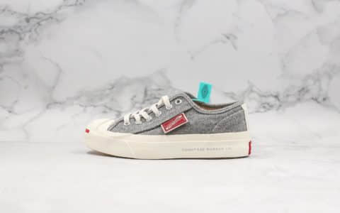 匡威Foot Patrol x Converse Chuck Taylor 1970 High'Natural联名款公司级版本开口笑灰色新款原厂硫化工艺正确硅蓝中底低帮板鞋 货号：165492C