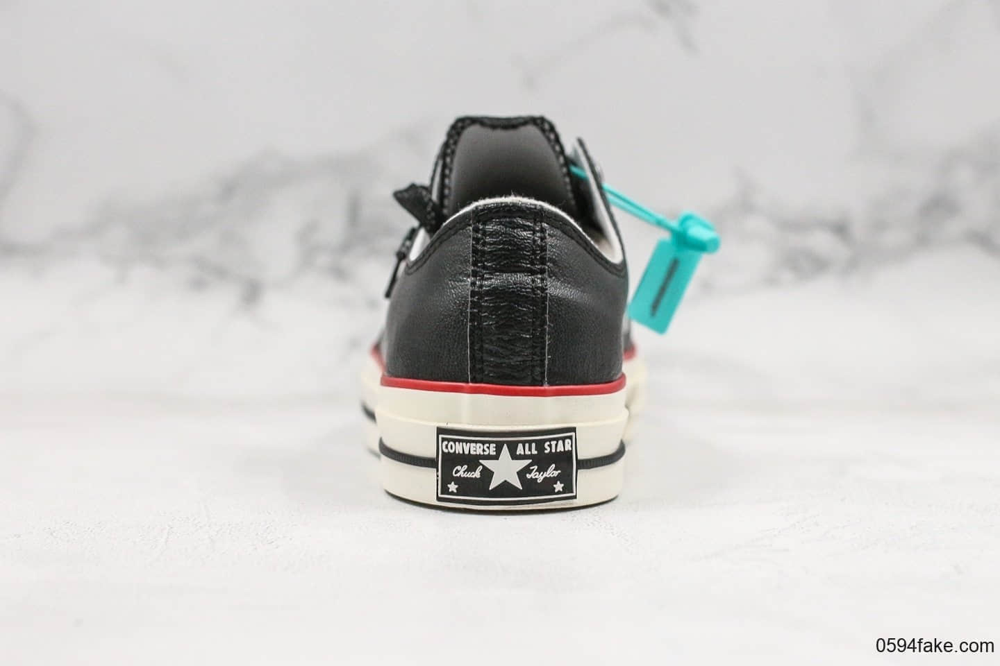 匡威Lay Zhang x Converse Chuck 1970 High张艺兴联名款皮面黑白红口袋真标带半码原装礼盒版本原厂硫化工艺正确蓝PU中底 货号:167421C