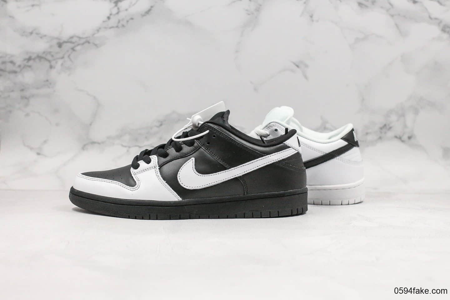 耐克Nike Dunk SB Low复古休闲板鞋阴阳太极鸳鸯真标带半码贝利定制头层皮料 货号:313170-023