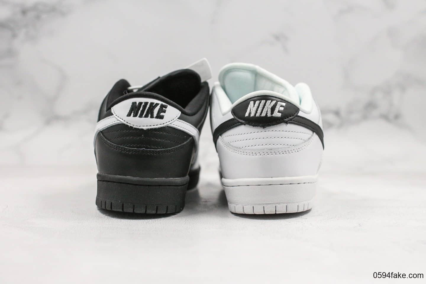 耐克Nike Dunk SB Low复古休闲板鞋阴阳太极鸳鸯真标带半码贝利定制头层皮料 货号:313170-023