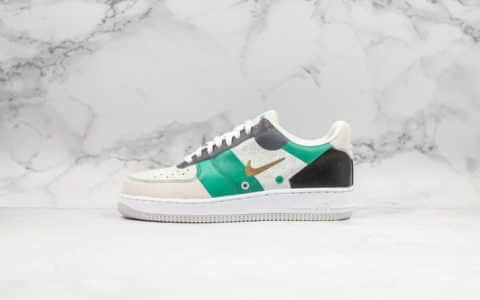 耐克NIKE AIR FORCE 1 '07 PRM 1纯原版本低帮AF1小钩灰黑绿2019年秋冬新款原楦头原纸板打造同步RFID芯片 货号：CL0065-100