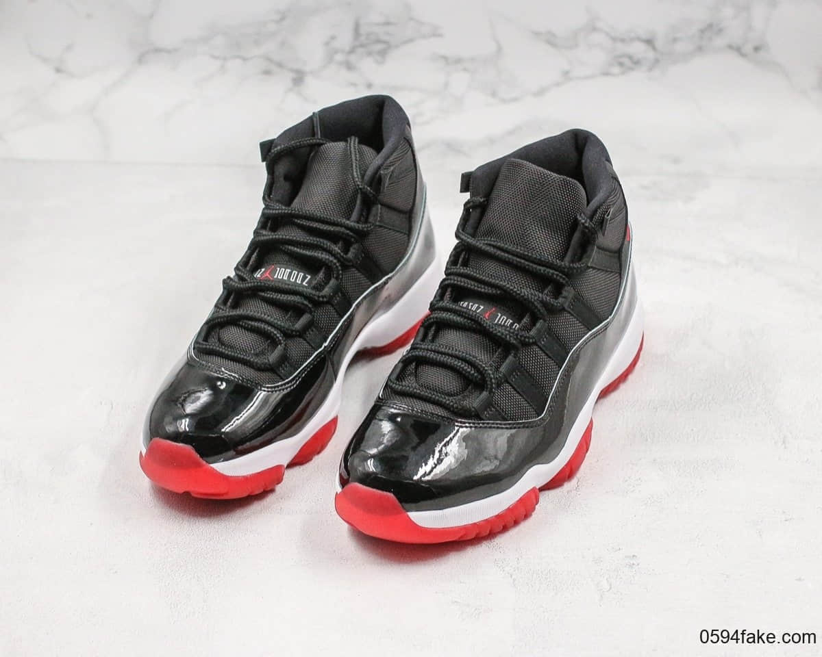 乔丹Air Jordan 11纯原真碳版本高帮AJ11黑红配色原档案数据开发原楦头原纸板支持实战篮球鞋 货号：378037-061