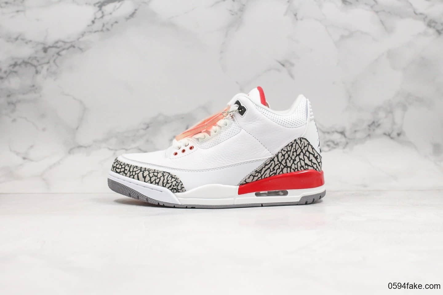 乔丹Air Jordan 3 Katrina纯原版本飓风爆裂纹AJ3原装进口皮料内置气垫原盒原标 货号:136064-116