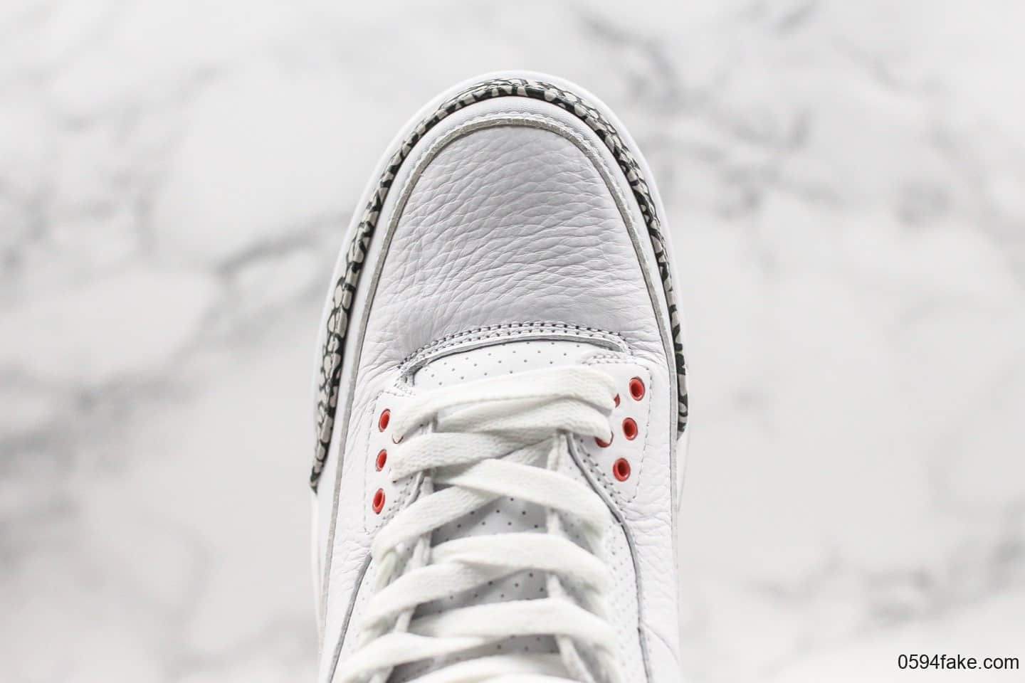 乔丹Air Jordan 3 Katrina纯原版本飓风爆裂纹AJ3原装进口皮料内置气垫原盒原标 货号:136064-116