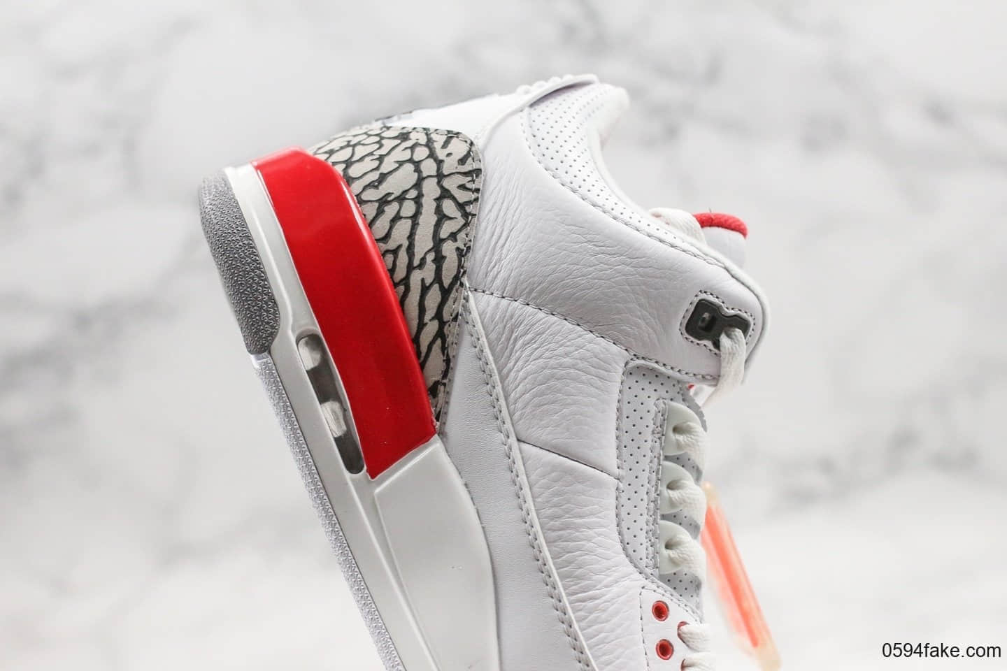 乔丹Air Jordan 3 Katrina纯原版本飓风爆裂纹AJ3原装进口皮料内置气垫原盒原标 货号:136064-116