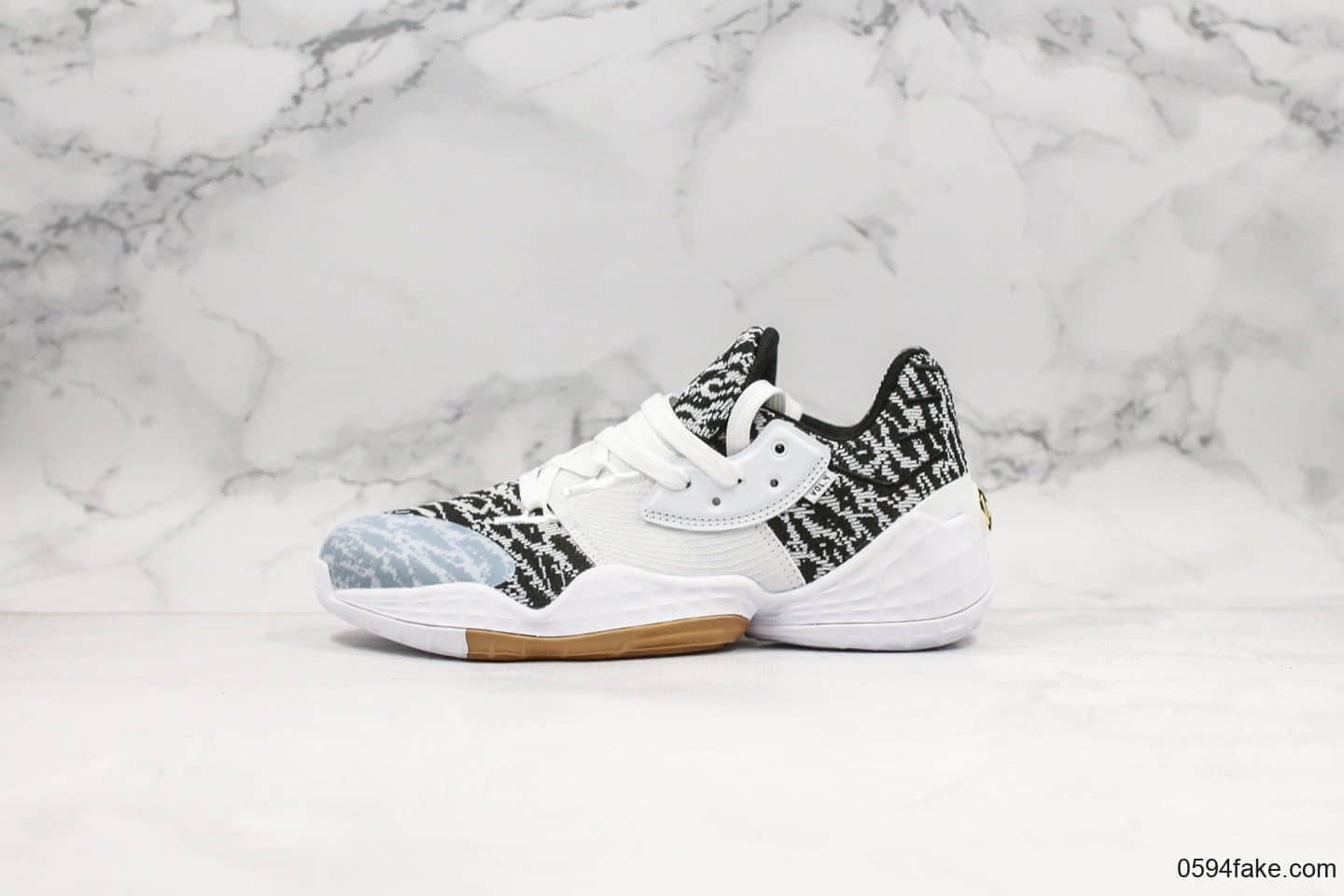 阿迪达斯adidas Harden Vol.4 Gca纯原版本哈登4代篮球鞋黑白配色原档案数据开发原材料打造一比一实战篮球鞋 货号：EF1260
