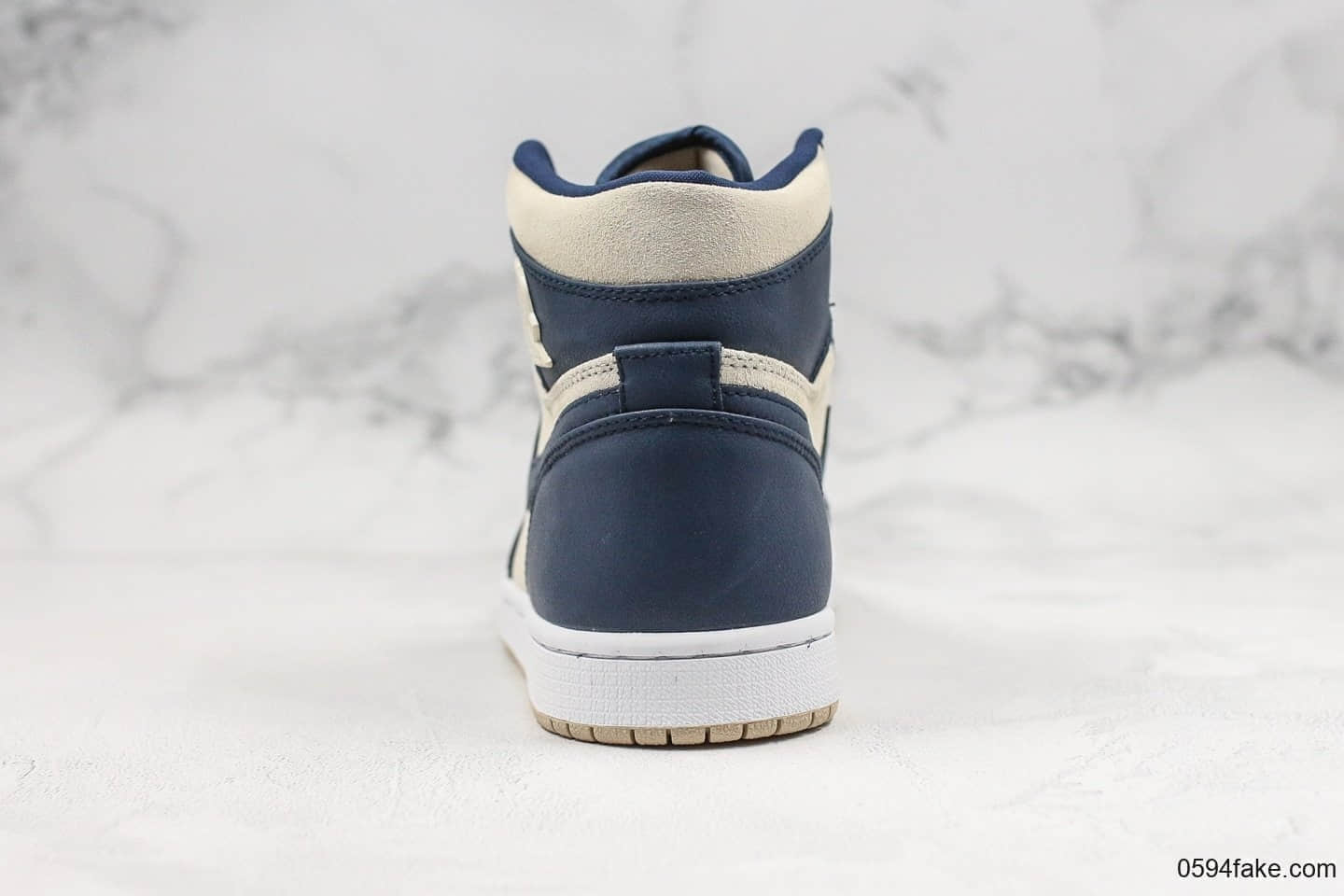 乔丹Air Jordan 1纯原版本高帮AJ1米白蓝原档案数据开发精准后跟定型区别市面通货版本 货号:AQ9131-401