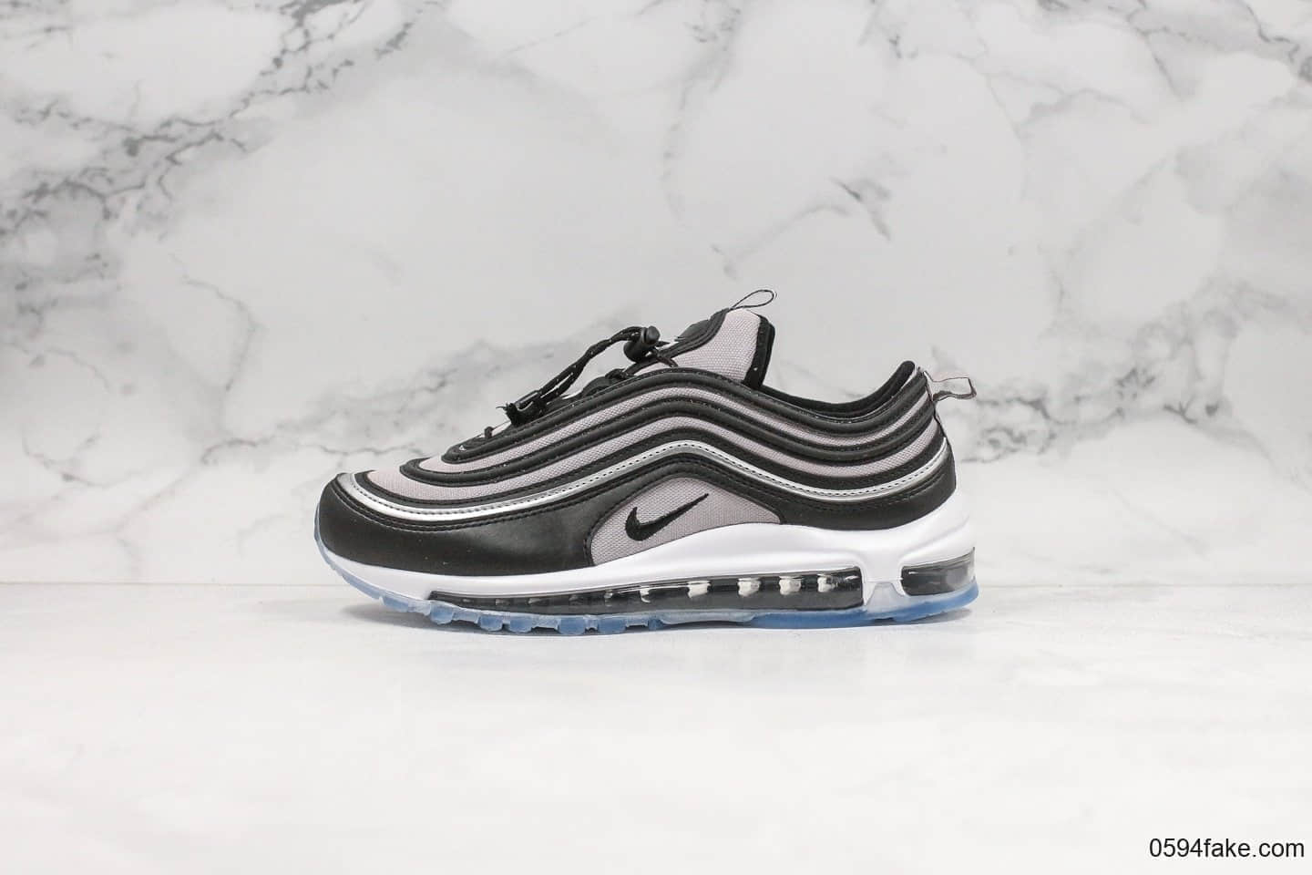 耐克Nike Air Max 97 RFT GS纯原版本灰黑子弹头气垫鞋原厂真气垫区别市面通货版本细节可随意对比 货号:BQ8437-001