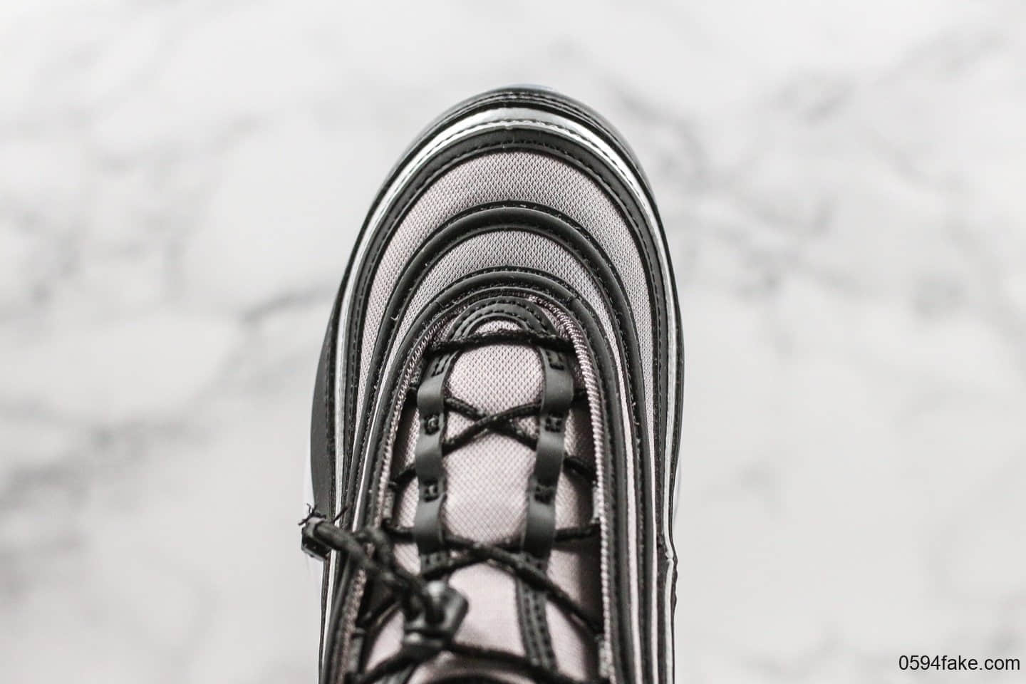 耐克Nike Air Max 97 RFT GS纯原版本灰黑子弹头气垫鞋原厂真气垫区别市面通货版本细节可随意对比 货号:BQ8437-001