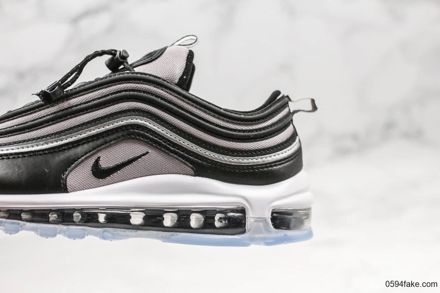 耐克Nike Air Max 97 RFT GS纯原版本灰黑子弹头气垫鞋原厂真气垫区别市面通货版本细节可随意对比 货号:BQ8437-001