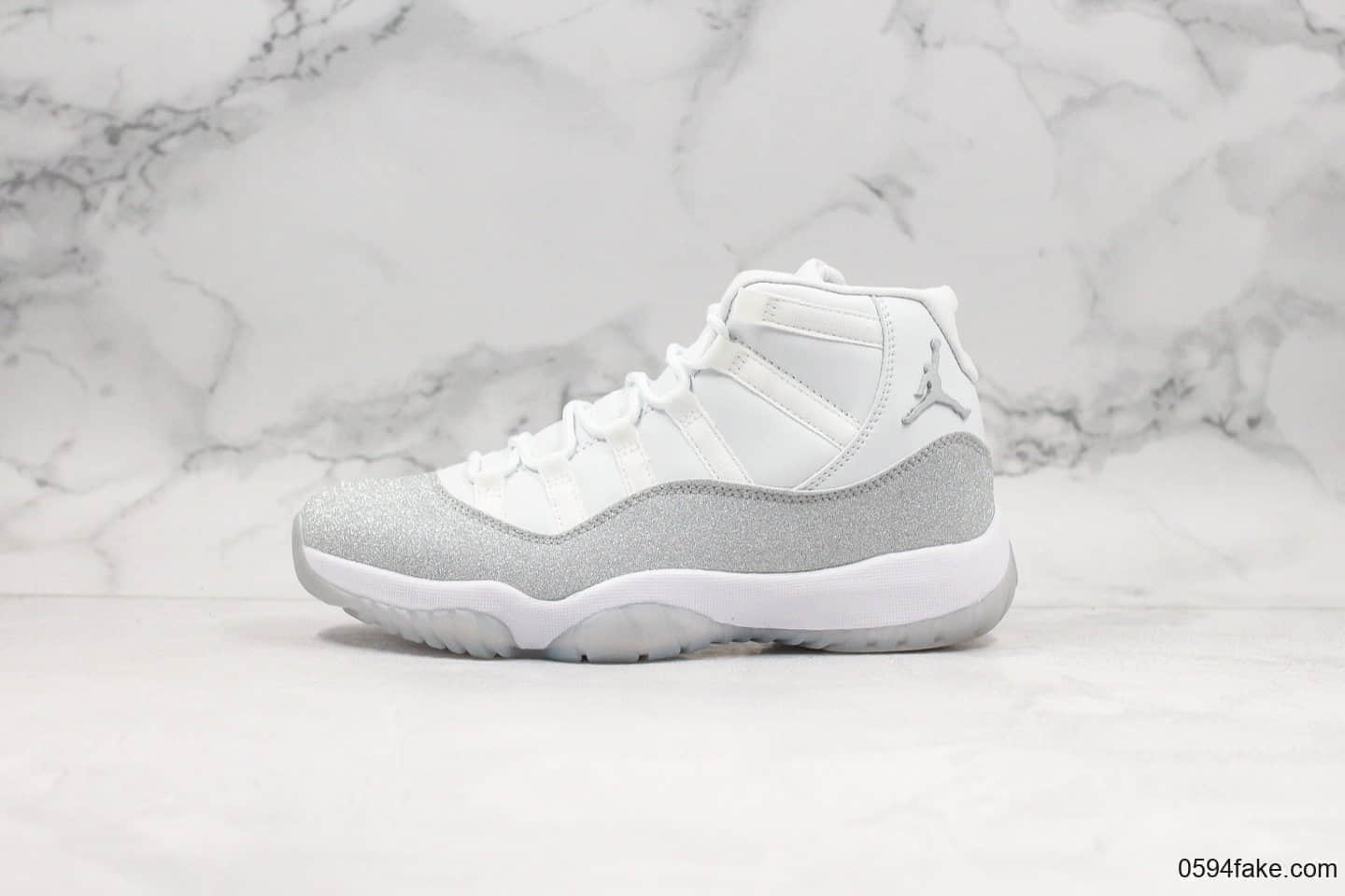 乔丹Air Jordan 11 WMNS Metallic Silver纯原版本施华洛世奇满天星配色AJ11内置碳板原档案数据开发实战篮球鞋 货号：AR0715-100