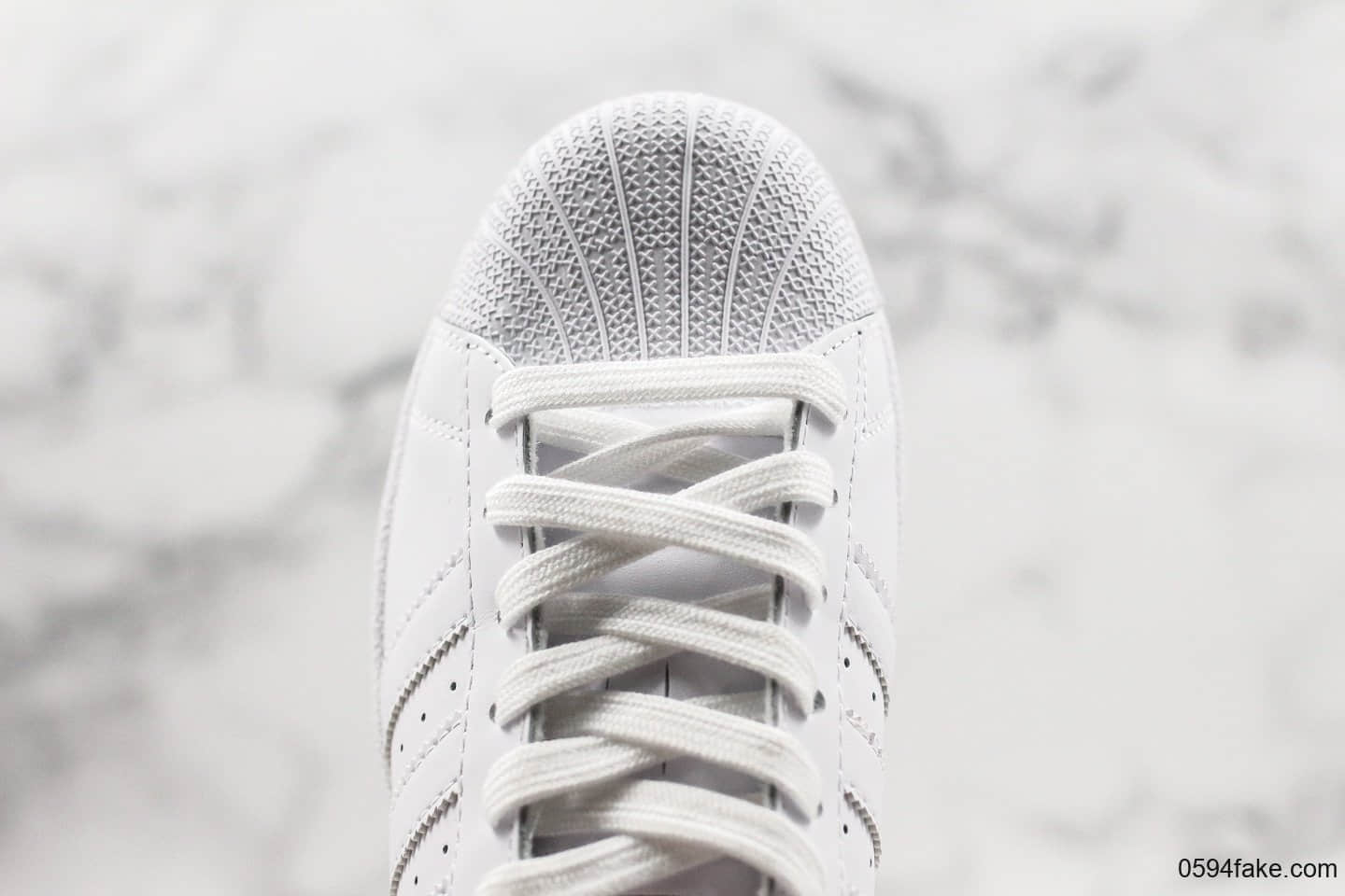 阿迪达斯adidas Superstar II White Black x Prada纯原版本普拉达联名款三叶草贝壳头纯白正确硅蓝中底明星上脚同款 货号:FW6683