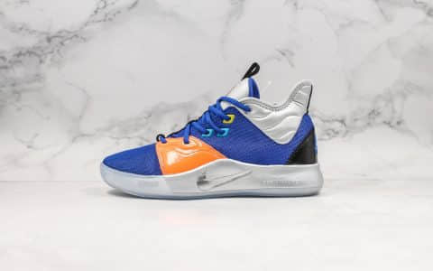 耐克Nike Pg3 x Nasa Opening Night纯原版本保罗乔治3代篮球鞋蓝银色内置Zoom气垫支持实战 货号：CI2666-400
