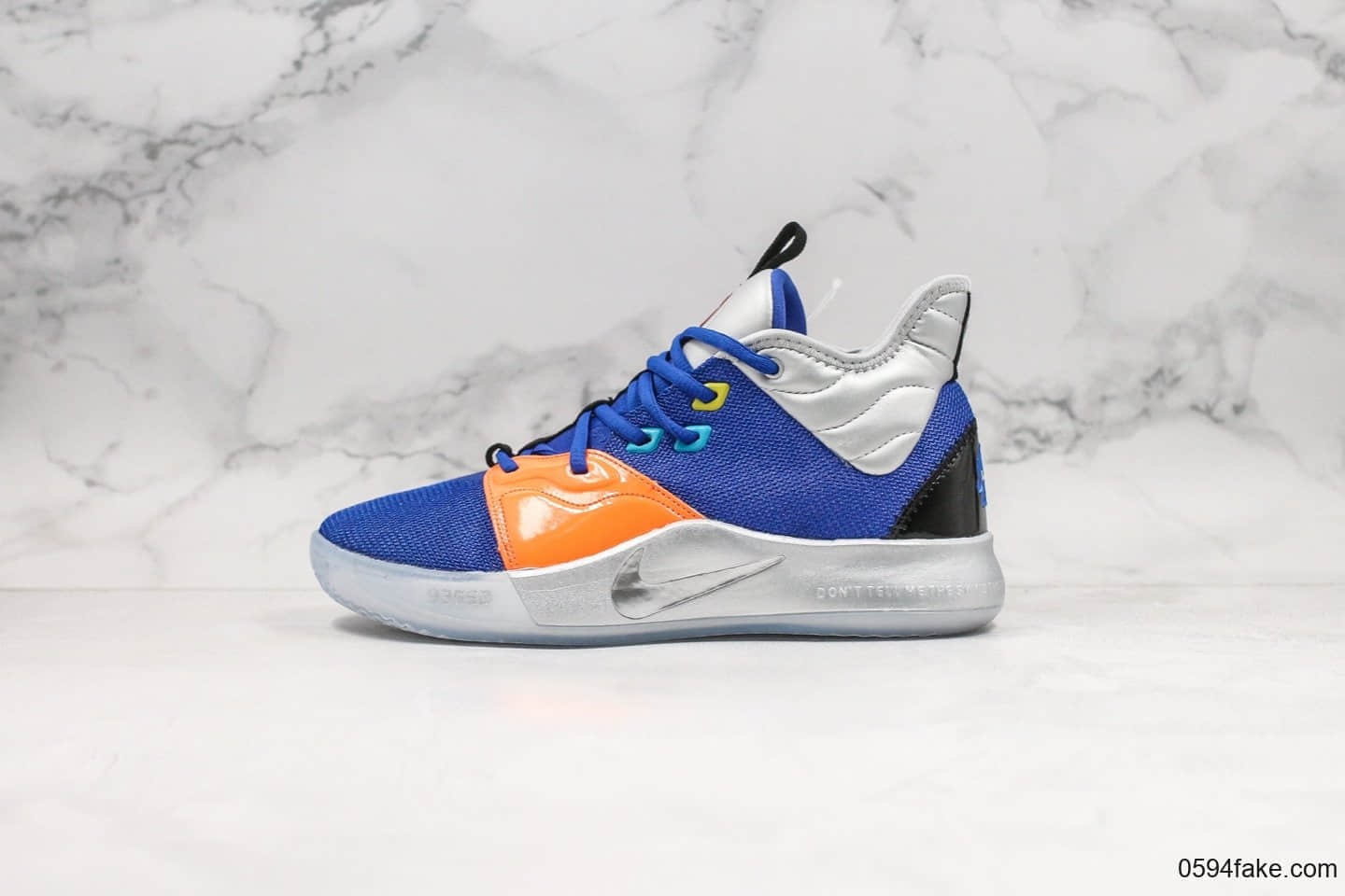 耐克Nike Pg3 x Nasa Opening Night纯原版本保罗乔治3代篮球鞋蓝银色内置Zoom气垫支持实战 货号：CI2666-400