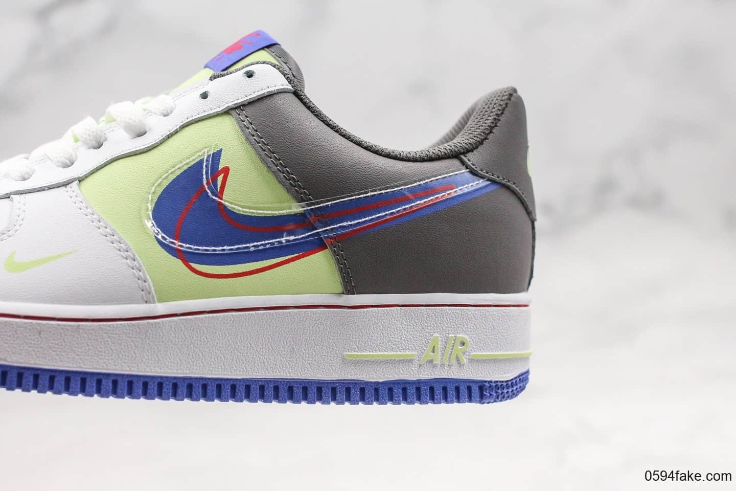 耐克Nike Air Force 1 Low GS 'Dunk It Script Swoosh纯原版本低帮空军一号手稿薰衣草紫内置气垫双勾设计 货号：CT1628-001