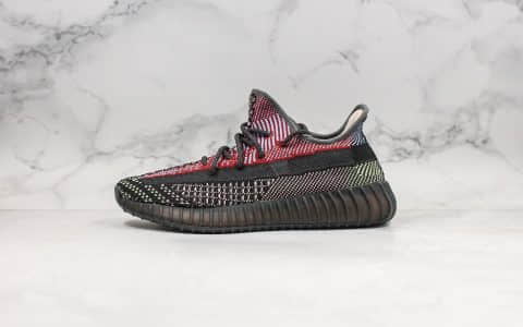 阿迪达斯Adidas Yeezy Boost 350 V2 Yecheil纯原版本椰子350V2黑红补丁天使原厂巴斯夫中底原厂3M反光材质 货号：FW5190