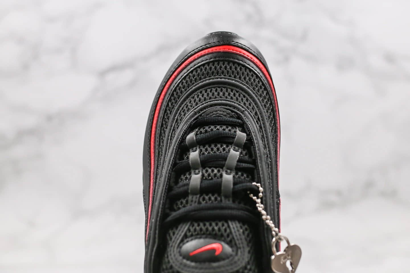 耐克Nike Air Max 97纯原版本子弹气垫鞋黑红色情人节限定内置全掌气垫原盒原标 货号：CU9990-001