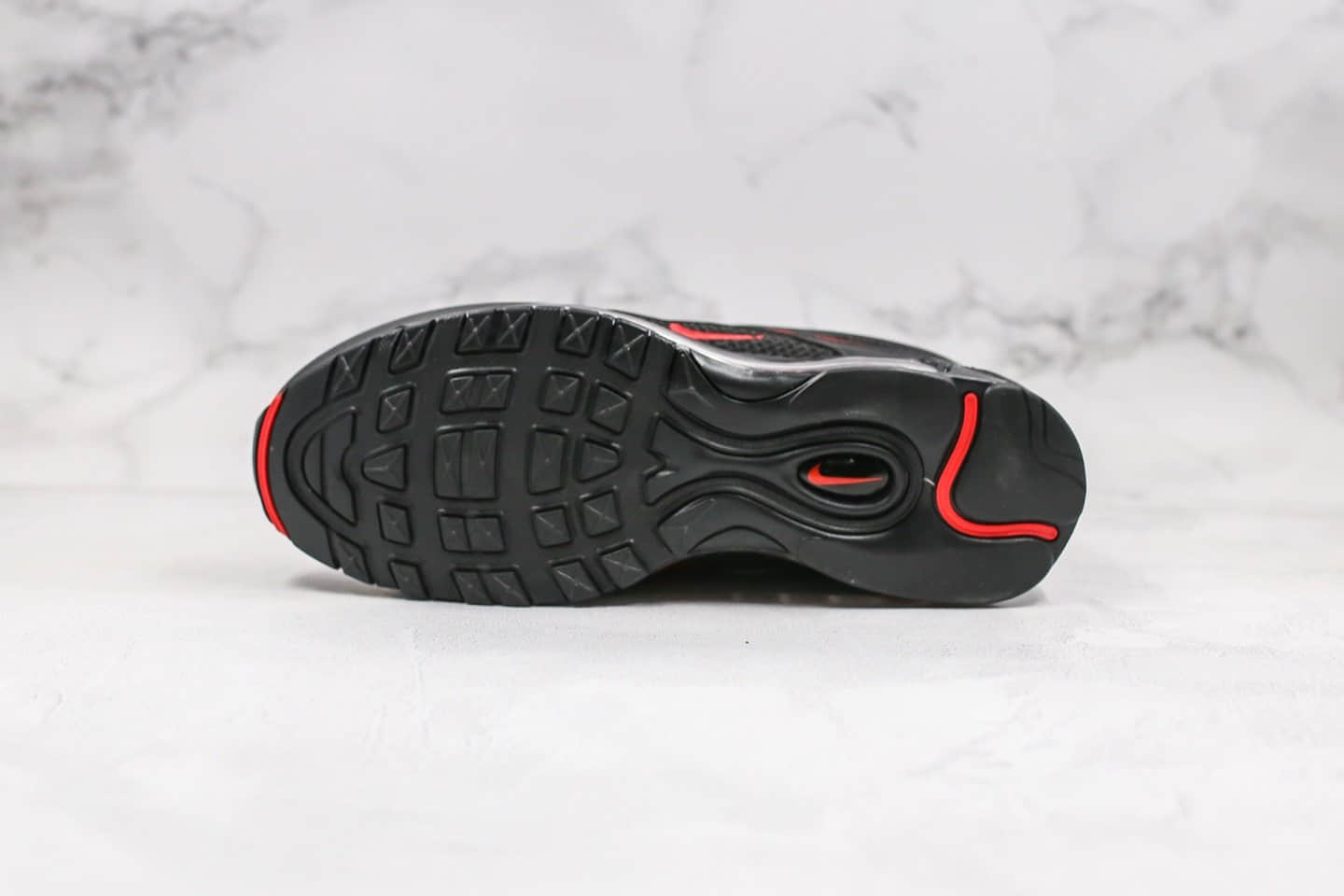 耐克Nike Air Max 97纯原版本子弹气垫鞋黑红色情人节限定内置全掌气垫原盒原标 货号：CU9990-001
