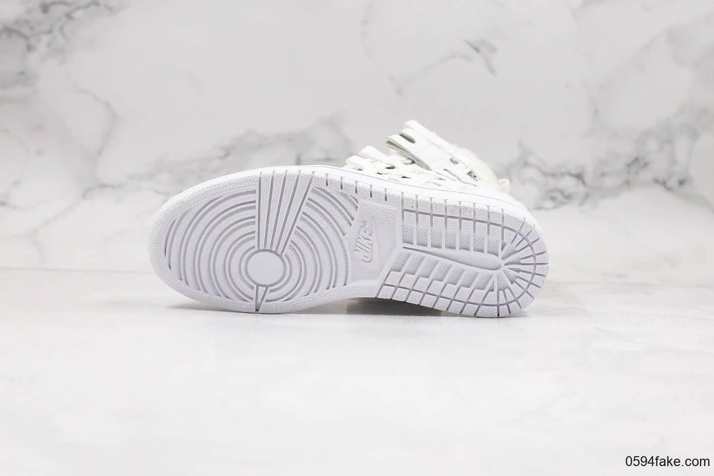 乔丹Air Jordan 1 RETRO HIGH OG纯原版本高帮AJ1编织铠甲白色原档案数据开发原盒原标 货号：CD6757-100