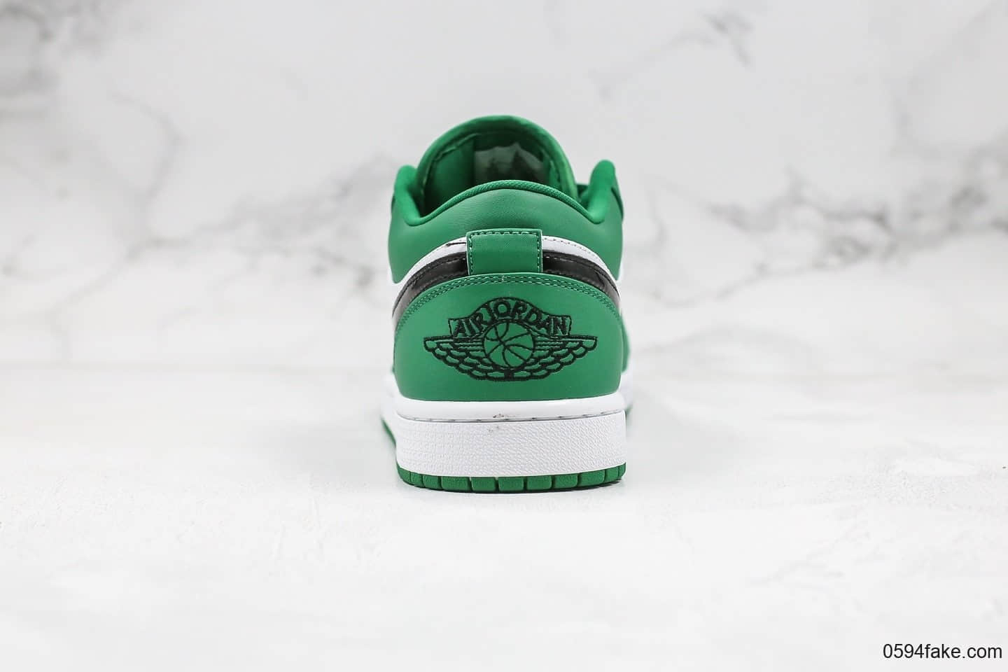 乔丹Air Jordan 1 Low纯原版本低帮AJ1小凯尔特人白绿配色头层原裁片 货号：553558-301