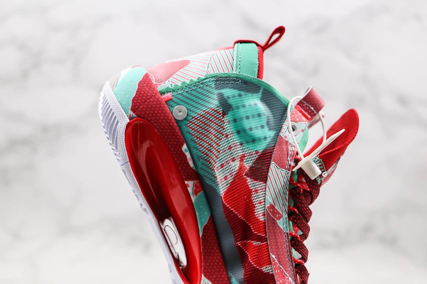 乔丹Air Jordan XXXIV Wrapping Paper纯原版本圣诞红AJ34塔图姆上脚配色内置气垫支持实战 货号：BQ3381-301