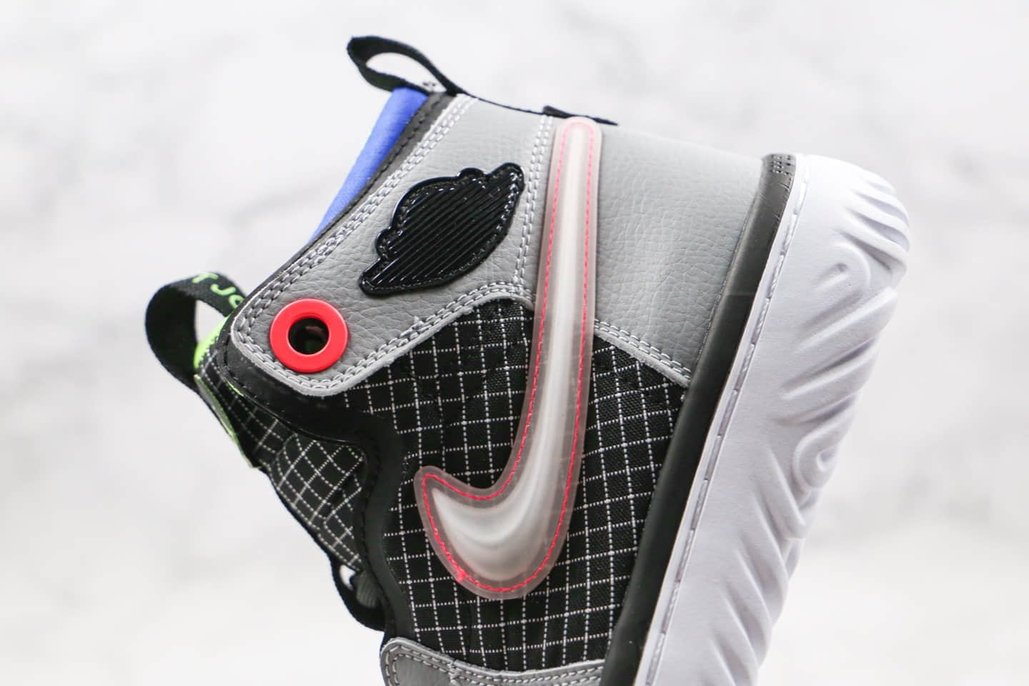 乔丹Air Jordan 1 React纯原版本高帮黑灰色瑞亚大底AJ1原档案数据开发正确后跟定型 货号：AR5321-002