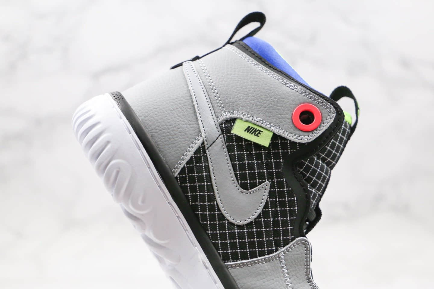 乔丹Air Jordan 1 React纯原版本高帮黑灰色瑞亚大底AJ1原档案数据开发正确后跟定型 货号：AR5321-002