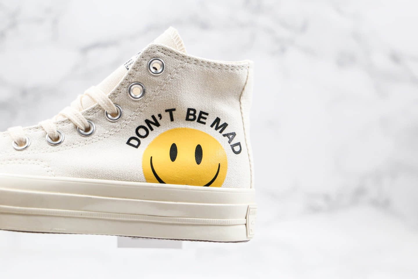 匡威Chuck Taylor All Star 70 Hi高帮帆布鞋笑脸米白配色原厂硫化大底