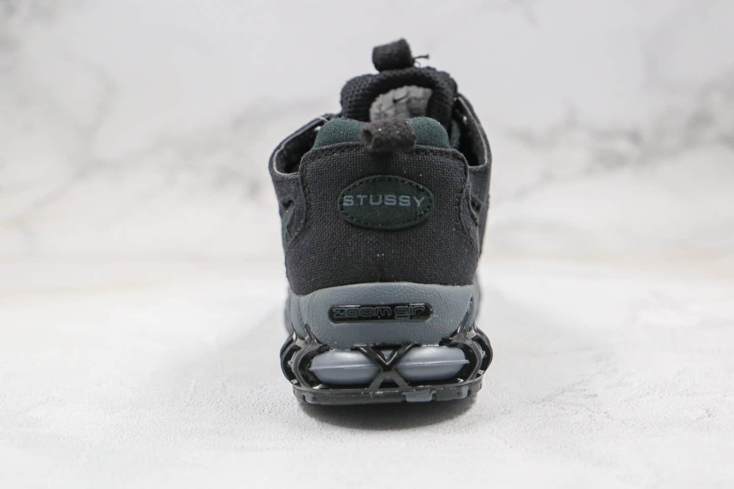 耐克Nike Air Zoom Spiridon Caged 2 x Stussy纯原版本斯图西联名款复古气垫鞋黑色原鞋开模一比一打造 货号:CQ5486-001