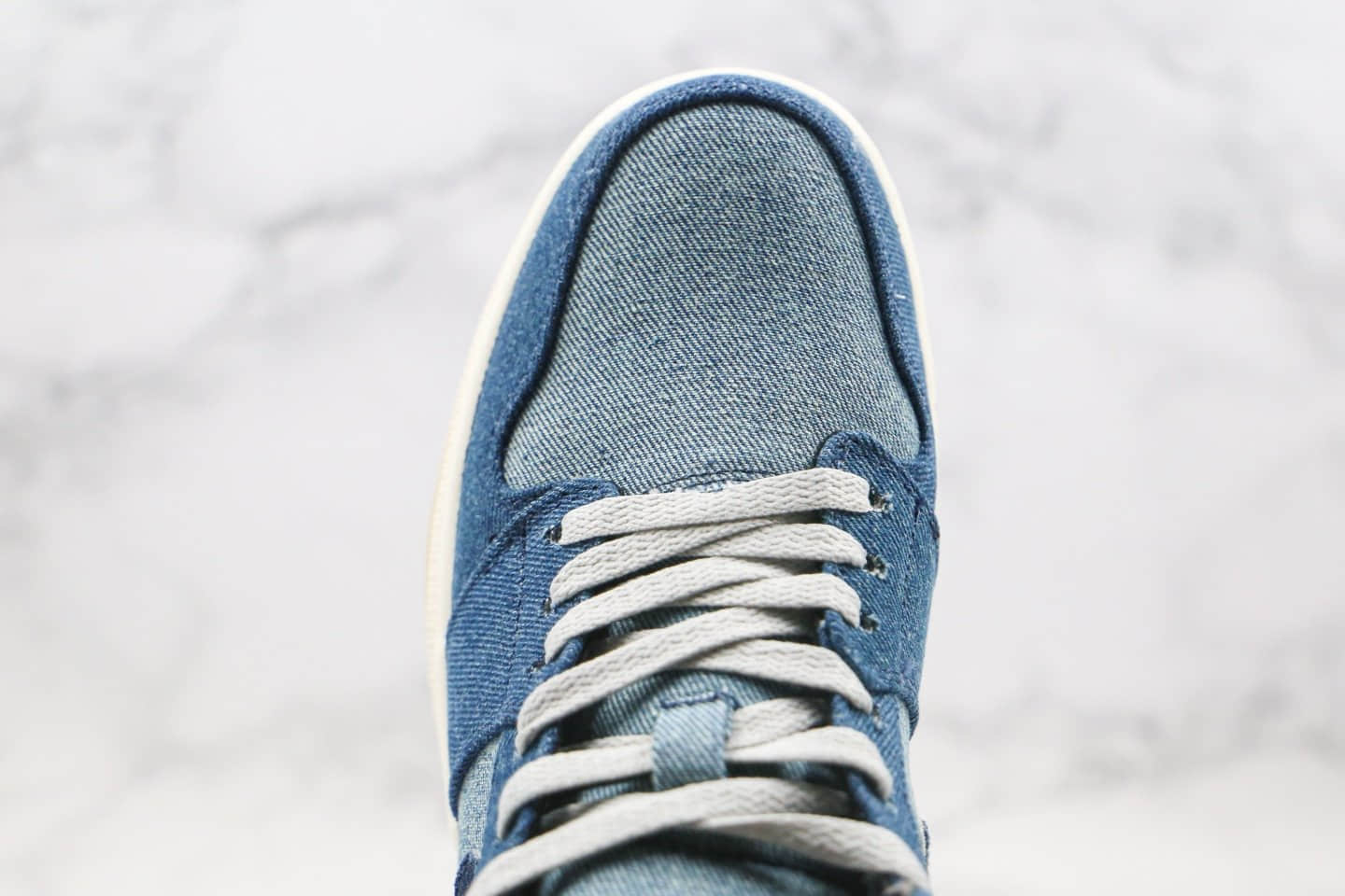 乔丹Air Jordan 1 Mid公司级版本中帮AJ1水洗牛仔蓝色市面最高工艺 货号:852542-009