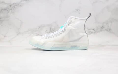 匡威CONVERSE公司级版本迪士尼冰雪奇缘联名款白色透明网纱复刻帆布鞋正确PU硅蓝软中底 货号：167356C