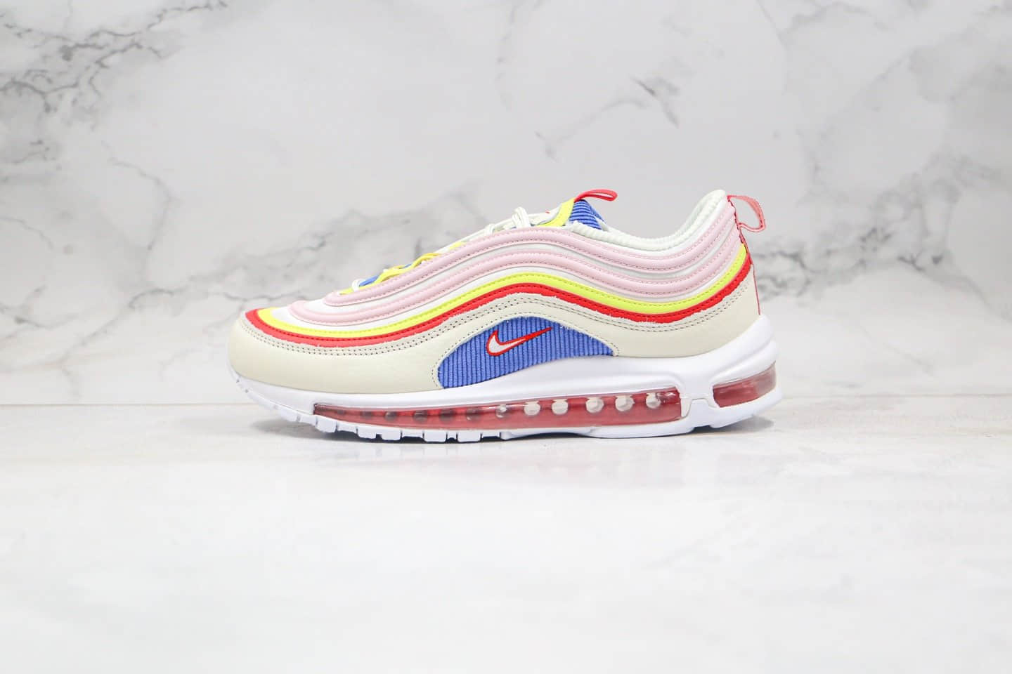 耐克Nike Air Max 97纯原版本子弹头气垫鞋糖果马卡龙配色内置真小潘气垫原盒原标 货号:AQ4137-101