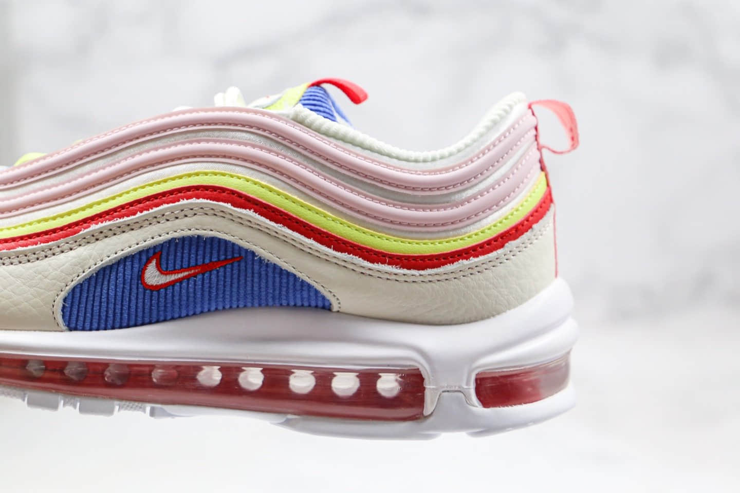耐克Nike Air Max 97纯原版本子弹头气垫鞋糖果马卡龙配色内置真小潘气垫原盒原标 货号:AQ4137-101