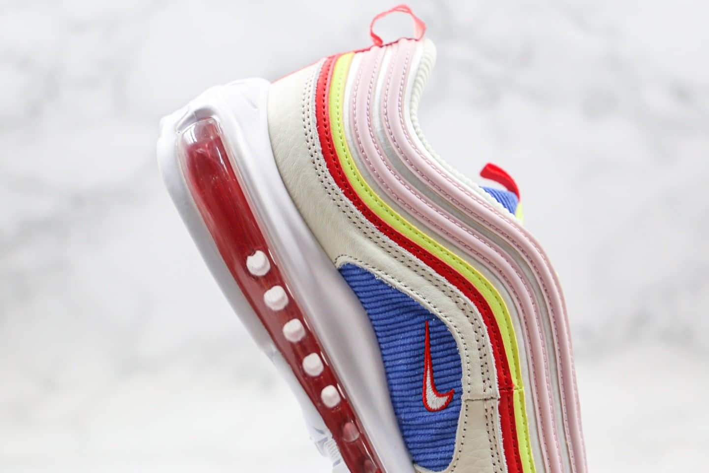 耐克Nike Air Max 97纯原版本子弹头气垫鞋糖果马卡龙配色内置真小潘气垫原盒原标 货号:AQ4137-101