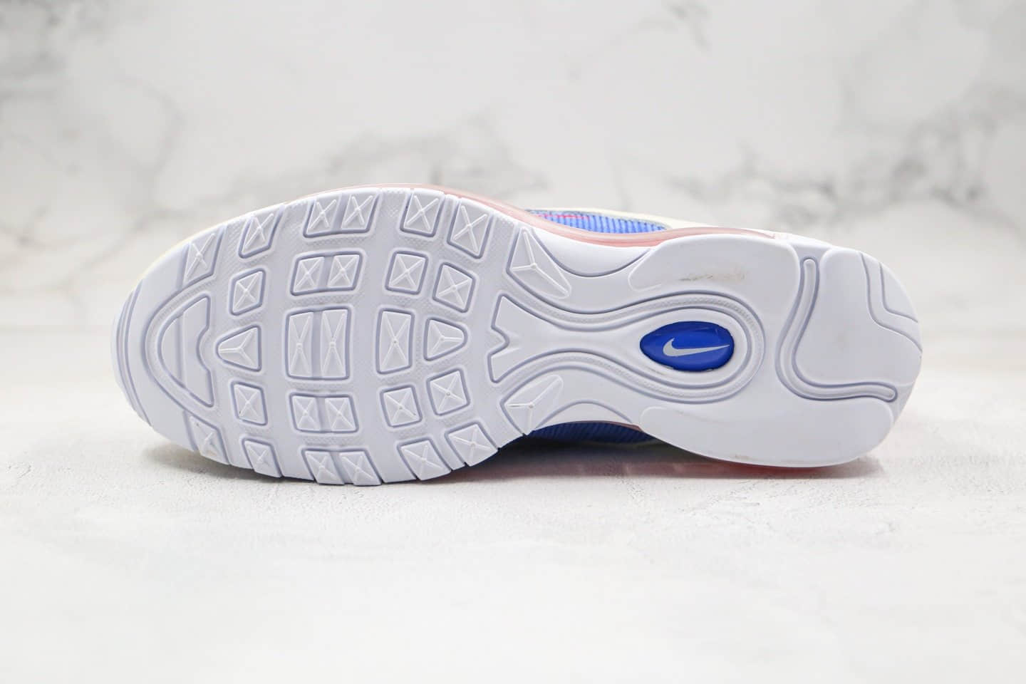 耐克Nike Air Max 97纯原版本子弹头气垫鞋糖果马卡龙配色内置真小潘气垫原盒原标 货号:AQ4137-101