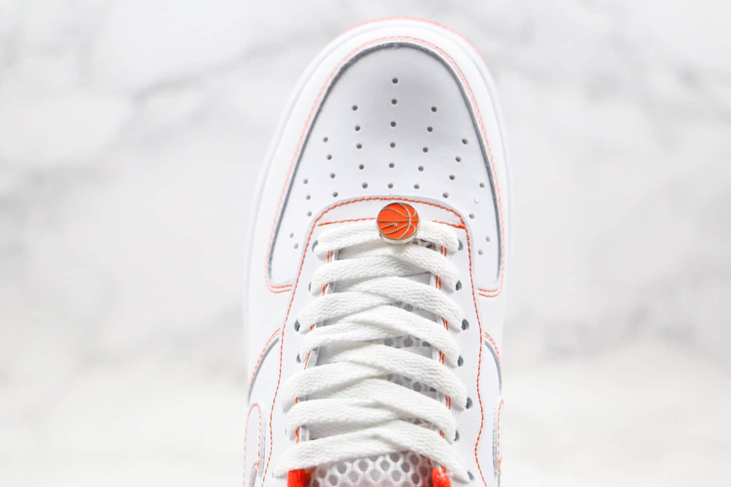 耐克Nike Air Force 1纯原版本低帮空军一号白橙色内置气垫原盒原标 货号：CT2585-100