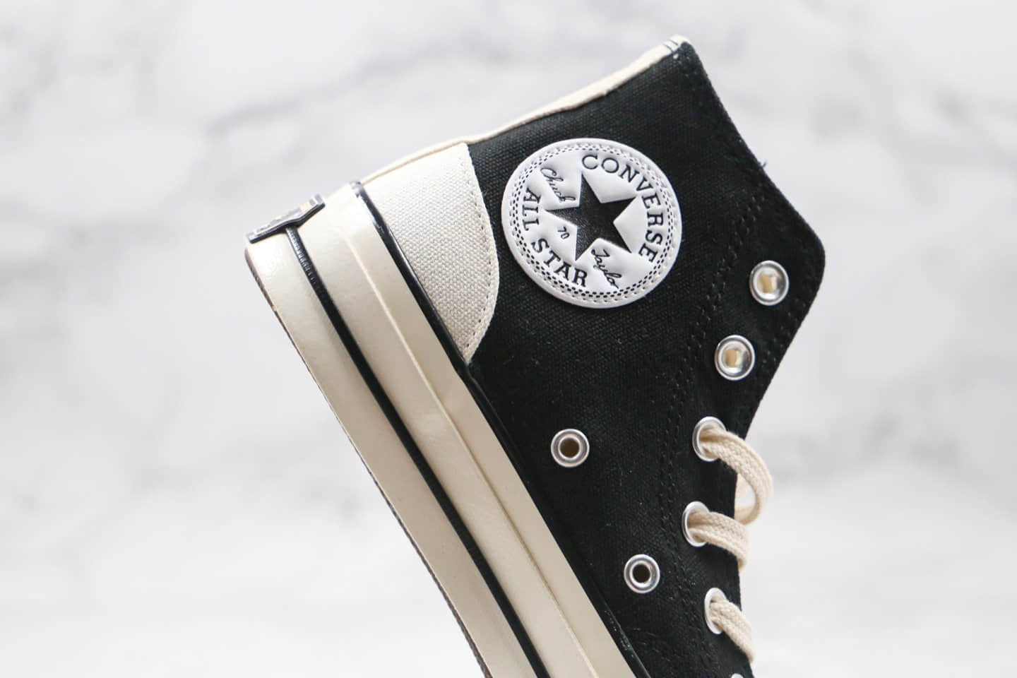 匡威Converse Psychedelic Hoops公司级版本高帮黑白色内外反转反标双围条硫化蓝底正确后跟定型